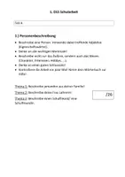 Vorschau - Klassenarbeiten - Deutsch-Schularbeit 4.Klasse - Deckblatt