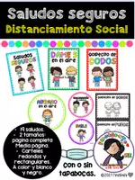Vista previa - Decoración del aula - Saludos seguros distanciamiento social - Portada