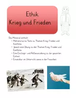 Vorschau - Arbeitsblätter - Ethik Grundschule Krieg Frieden - Deckblatt