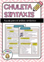 Vista previa - Tarjetas / Manipulativos - Chuleta para análisis sintáctico - Portada