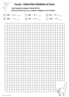 Vorschau - Arbeitsblätter - Halbschriftlich Multiplikation&Division - Üben+Kurztest - Seite 1