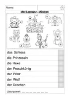 Vorschau - Arbeitsblätter - Lesespur Märchen - Seite 1