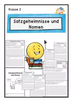 Vorschau - Arbeitsblätter - Satzgeheimnisse und Nomen - Übungsheft - Deckblatt