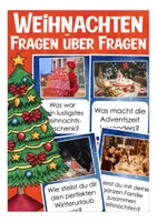 Vista previa - Unidades / Secuencias / Situaciones de Aprendizaje - Weihnachten Bilder und Fragen Deutsch - Portada