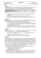 Vorschau - Klassenarbeiten - GK Mathe Q1 Klausur mit EWH: Steckbrief, Extremwert & Funktionenscharen - Seite 1