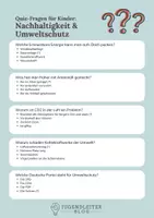 Vorschau - Spiele - 50 Quizfragen für Kinder: Nachhaltigkeit & Umweltschutz - Seite 1