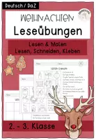 Vorschau - Arbeitsblätter - Weihnachtliche Leseübungen (2. Klasse - 3. Klasse) - Deckblatt