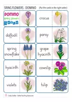 Aperçu - Jeux - spring flowers DOMINO English game Anglais - Page 1