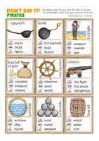 Aperçu - Cartes d'exercices - PIRATES Don´t say it! English game Anglais - Page 2