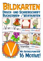 Aperçu - Présentation / Support pour le tableau - FREEBIE Bildkarten Buchstabe V kostenlos gratuit - Page de couverture