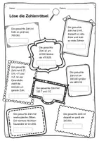 Vorschau - Arbeitsblätter - Zahlenrätsel lösen und schreiben (4. Klasse) - Seite 1