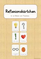 Vorschau - Poster - Reflexionskärtchen für Präsentationen - Deckblatt