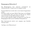 Vorschau - Arbeitsblätter - Bewegungspause Weihnachten 2 - Seite 1