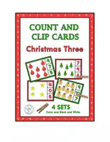 Vista previa - Hojas de trabajo - COUNT AND CLIP CARDS CHRISTMAS TREE - Portada