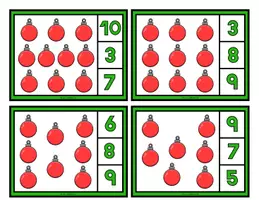 Vista previa - Hojas de trabajo - COUNT AND CLIP CARDS CHRISTMAS TREE - página 3