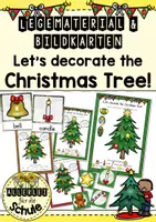 Vorschau - Arbeitsblätter - Let's decorate the Christmas Tree - Legematerial und Bildkärtchen - Deckblatt