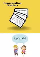 Vorschau - Aufgabenkarten - Conversation Starters - English Speaking - Deckblatt