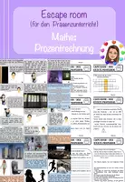 Vorschau - Arbeitsblätter - Mathe Escape room: Der verrückte Professor - Thema: Prozentrechnung (editierbar, für Präsenzunterricht) - Deckblatt