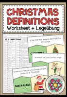 Vorschau - Arbeitsblätter - CHRISTMAS Definitions - Legeübung + Worksheet (3-fach differenziert) - Deckblatt