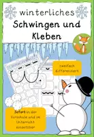 Vorschau - Arbeitsblätter - Schwingen und Kleben Winter Vorschule/Klasse 1 - Deckblatt