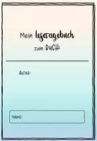 Vorschau - Arbeitsblätter - Lesetagebuch Vorlage Deckblatt und Inhaltsverzeichnis - Seite 1