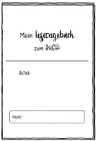 Vorschau - Arbeitsblätter - Lesetagebuch Vorlage Deckblatt und Inhaltsverzeichnis - Seite 3