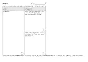 Vorschau - Arbeitsblätter - Leistungsaufgabe: Konzeptpapier: Kontrastreiche Freunde - Deckblatt