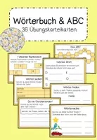Vorschau - Stationenlernen - Wörterbuch & ABC Übungskarteikarten - Deckblatt