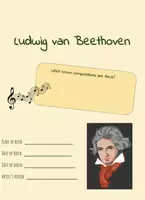 Aperçu - Feuilles d'exercices - Ludwig van Beethoven - Feuille de travail anglais - Page de couverture