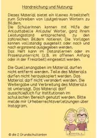 Vorschau - Arbeitsblätter - Arbeitsheft: Schreibe zu Bildern -lautgetreue Wörter - Anlaute - Seite 1