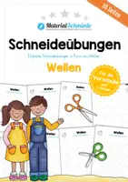 Vorschau - Arbeitsblätter - 10 Schneideübungen (Fokus: Wellen) - Deckblatt