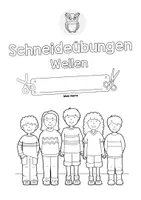 Vorschau - Arbeitsblätter - 10 Schneideübungen (Fokus: Wellen) - Seite 1