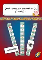 Vorschau - Stationenlernen - Streichholzschachtelstreifen St, Sp, Sch - Deckblatt