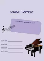 Aperçu - Feuilles d'exercices - Louise Farrenc - Feuille de travail anglais - Page de couverture