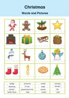 Vorschau - Bildkarten - Christmas - Einfaches Wort-Bild-Rätsel für den Englischunterricht - Deckblatt