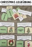 Vorschau - Arbeitsblätter - CHRISTMAS Definitions - Legeübung + Worksheet (3-fach differenziert) - Seite 1