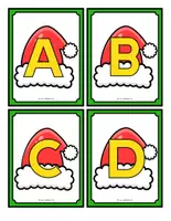 Vista previa - Tarjetas / Manipulativos - FLASH CARDS SANTA´S HAT ALPHABET GORRO PAPA NOEL - página 3