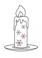 Vorschau - Mal- und Bastelvorlagen - Weihnachten - Kerzen Ausmalbilder / Malvorlagen - Seite 1
