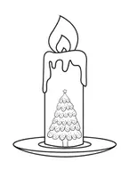 Vorschau - Mal- und Bastelvorlagen - Weihnachten - Kerzen Ausmalbilder / Malvorlagen - Seite 2