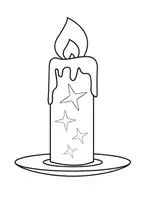 Vorschau - Mal- und Bastelvorlagen - Weihnachten - Kerzen Ausmalbilder / Malvorlagen - Seite 3