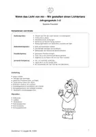 Vorschau - Stundenentwürfe - Nimm das Licht von mir – Wir gestalten einen Lichtertanz - Deckblatt