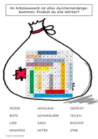 Vorschau - Arbeitsblätter - Nikolaus Wörtersuche - Findest du alle Wörter? - Seite 3
