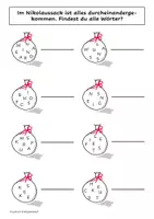 Vorschau - Arbeitsblätter - Nikolaus Schüttelwörter - Kannst du dem Nikolaus helfen? - Seite 3