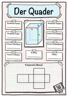 Vorschau - Unterrichtsreihen - Geometrische Körper - Steckbrief Quader - Mathe - Geometrie - Differenziert - Deckblatt