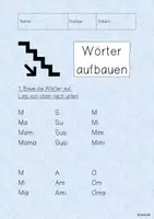 Vorschau - Arbeitsblätter - Treppenwörter Wörter auf- und abbauen - Seite 2