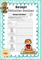 Vorschau - Arbeitsblätter - Vorgangsbeschreibung: Weihnachtsplätzchen backen - Deckblatt