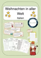 Vorschau - Arbeitsblätter - Weihnachten in aller Welt - Italien - Deckblatt