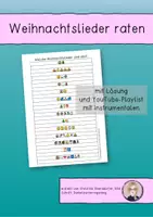 Vorschau - Arbeitsblätter - Welche Weihnachtslieder sind das? - Deckblatt