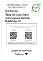 Vorschau - Arbeitsblätter - Plakatanalyse "Die deutsche Sozialversicherung" nach Bismarck - Deckblatt