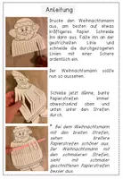 Vorschau - Mal- und Bastelvorlagen - Weihnachtsmann mit Papier weben - Kunst in der Adventszeit - Seite 1